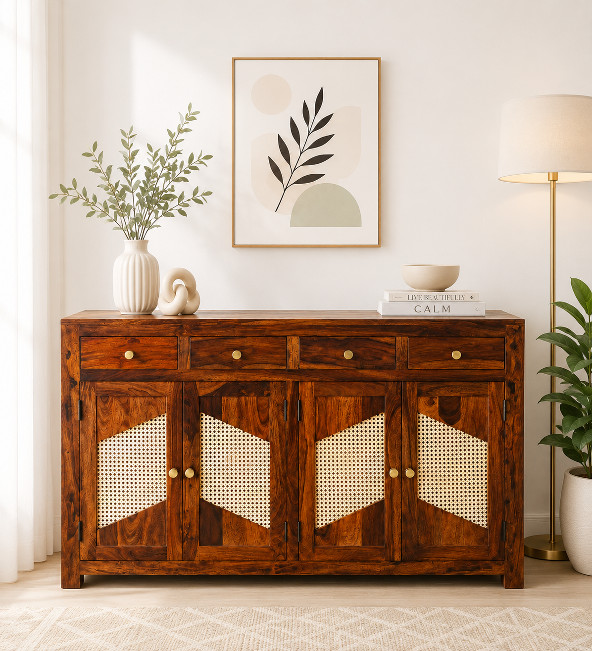 Crestwood Handcrafted Sheesham Wood Cabinet for Stylish Interiors (1) Crestwood Handcrafted Sheesham Wood Cabinet for Stylish Interiors - Image 1