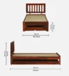 Denvira Solid Wood Single Bed with Modern Design and Smooth Natural Grain Finish - Image 9