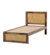 Draveen Solid Wood Single Bed with Elegant Base in Rich Natural Grain - Image 2
