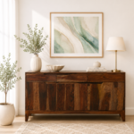 Dunford Premium Wooden Display Cabinet with Classic Finish