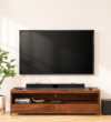 Elarion Solid Sheesham Wood Media Console with Spacious Compartments