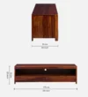 Elarion Solid Sheesham Wood Media Console with Spacious Compartments - Image 2