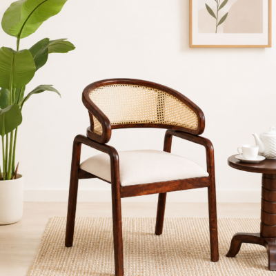 Elmhurst Solid Sheesham Wood Classic High Back Dining Chair for Everyday Comfort