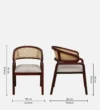 Elmhurst Solid Sheesham Wood Classic High Back Dining Chair for Everyday Comfort - Image 3