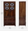 Elowen Solid Sheesham Wood 2 Door Wardrobe with Spacious Hanging Storage - Image 7