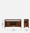 Elviora Premium Solid Wood Entertainment TV Console with Open Display Shelves - Image 7