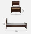 Elvondra Sheesham Wood Single Bed with Sturdy Legs in Warm Natural Finish - Image 8