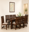 Elvora Premium Sheesham Wood 8 Seater Family Dining Table Set