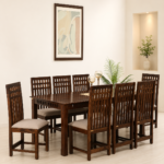 Elvora Premium Sheesham Wood 8 Seater Family Dining Table Set