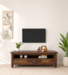 Elvoris Premium Solid Sheesham Wood TV Stand with Modern Design