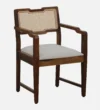 Evergrove Modern Solid Sheesham Wood Dining Chair in Walnut Finish - Image 3
