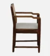 Evergrove Modern Solid Sheesham Wood Dining Chair in Walnut Finish - Image 5