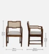 Evergrove Modern Solid Sheesham Wood Dining Chair in Walnut Finish - Image 6