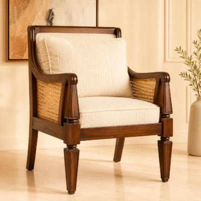 Evermont Solid Sheesham Wood Chair with Handcrafted Wooden Perfection