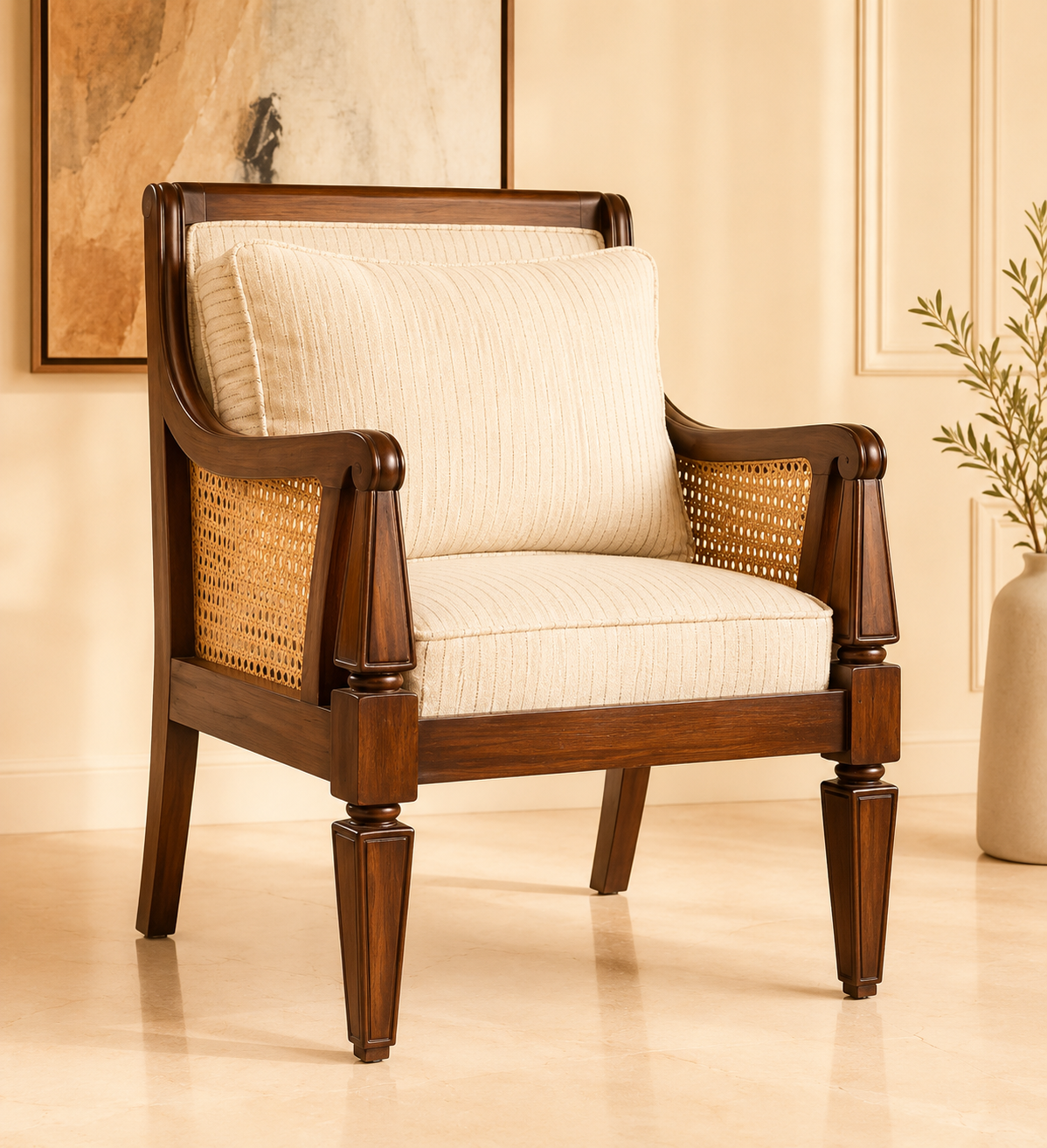 Evermont Solid Sheesham Wood Chair with Handcrafted Wooden Perfection (1) Evermont Solid Sheesham Wood Chair with Handcrafted Wooden Perfection - Image 1