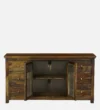 Everoak Handcrafted Sheesham Wood Utility Cabinet with Shelves - Image 6