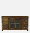 Everoak Handcrafted Sheesham Wood Utility Cabinet with Shelves - Image 8