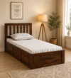 Fenvora Sheesham Wood Single Bed with Minimalist Frame in Pure Natural Finish