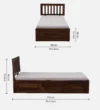 Fenvora Sheesham Wood Single Bed with Minimalist Frame in Pure Natural Finish - Image 9