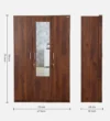 Florence Manor Solid Sheesham Wood 3 Door Wardrobe with Refined Craftsmanship - Image 2