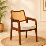 Glenhaven Premium Solid Wood Dining Chair with Elegant Backrest Design