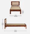 Halvora Solid Sheesham Wood Single Bed with Raw Natural Finish for Modern Homes - Image 7
