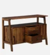HavenCraft Solid Sheesham Wood Accent Storage Cabinet - Image 3