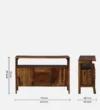 HavenCraft Solid Sheesham Wood Accent Storage Cabinet - Image 11