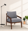 Hillcrest Handcrafted Wooden Dining Chair with Elegant Curved Back Design