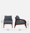 Hillcrest Handcrafted Wooden Dining Chair with Elegant Curved Back Design - Image 5