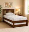 Kaivora Solid Sheesham Wood Single Bed with Sturdy Frame in Natural Finish for Bedroom