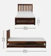 Kaivora Solid Sheesham Wood Single Bed with Sturdy Frame in Natural Finish for Bedroom - Image 8