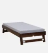 Kelnora Premium Wooden Single Bed with Sturdy Frame in Natural Grain Texture for Bedroom - Image 4