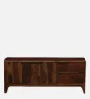 Kelvoria Solid Wood Media Unit with Elegant Display Shelf - Image 3