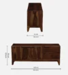 Kelvoria Solid Wood Media Unit with Elegant Display Shelf - Image 5