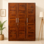 Kensington Royale Solid Sheesham Wood 3 Door Wardrobe with Premium Wooden Finish