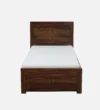 Kirvexa Solid Wood Single Bed with Classic Headboard in Pure Natural Tone - Image 5