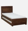 Kirvexa Solid Wood Single Bed with Classic Headboard in Pure Natural Tone - Image 6