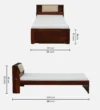 Larvexa Modern Sheesham Wood Single Bed with Durable Build in Natural Wood Grain - Image 8