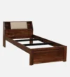 Larvexa Modern Sheesham Wood Single Bed with Durable Build in Natural Wood Grain - Image 2