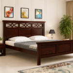 Liverno Minimalist Solid Sheesham Wood Platform Bed