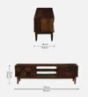 Lorvesta Solid Sheesham Wood Entertainment Cabinet in Walnut Finish - Image 5