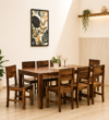 Marvella Handcrafted Wooden 8 Seater Dining Table Set