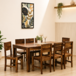 Marvella Handcrafted Wooden 8 Seater Dining Table Set