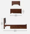 Marvexa Solid Wood Single Bed with Classic Look in Pure Natural Tone for Home Interiors - Image 8
