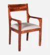 Meadowcroft Solid Sheesham Wood Dining Chair with Natural Rustic Charm - Image 4