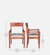Meadowcroft Solid Sheesham Wood Dining Chair with Natural Rustic Charm - Image 6