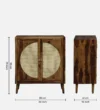 Mirelle Contemporary Solid Wood Display Storage Cabinet - Image 4