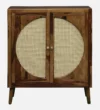 Mirelle Contemporary Solid Wood Display Storage Cabinet - Image 5
