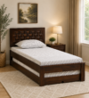 Monvira Solid Wood Single Bed with Contemporary Look in Pure Natural Tone